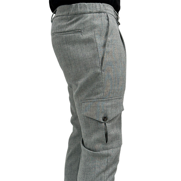 Imperial Pantaloni Uomo, Cargo, Tasche Laterali, Grigio