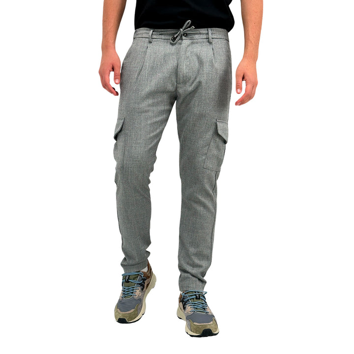 Imperial Pantaloni Uomo, Cargo, Tasche Laterali, Grigio