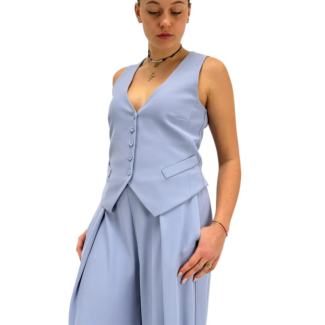 Kontatto, Completo, Donna, Tessuto Misto, Azzurro