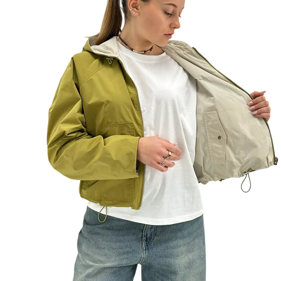 Oof Wear, Giacca, Donna, Double Face, Brunish Gold e Bone White