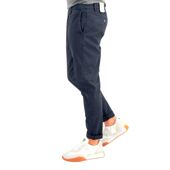 BL.11 Block Eleven Pantaloni Chino, Uomo, Slim Fit, Cotone, Blu