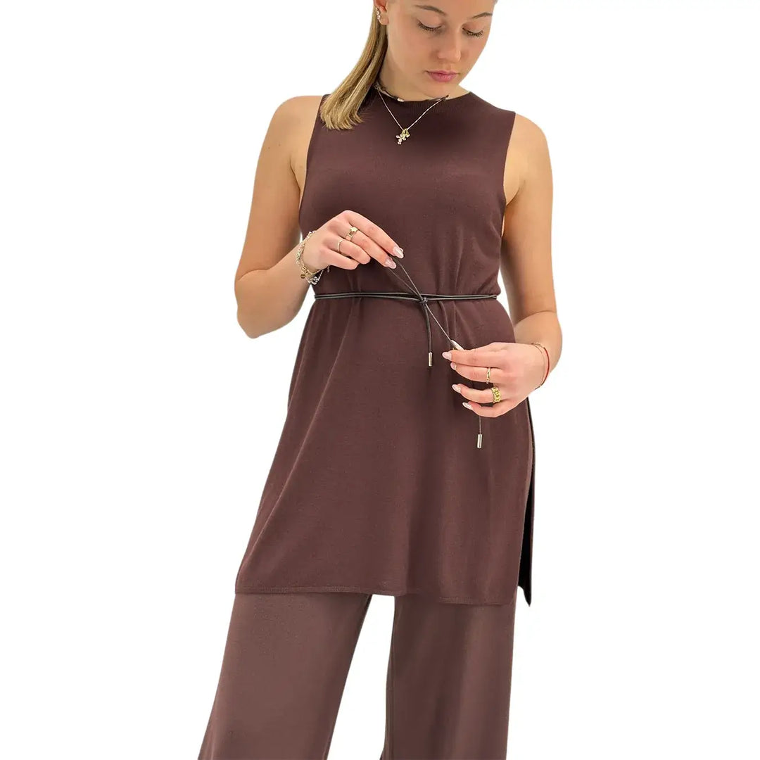 Kontatto, Maglia, Donna, Tessuto Misto, Marrone