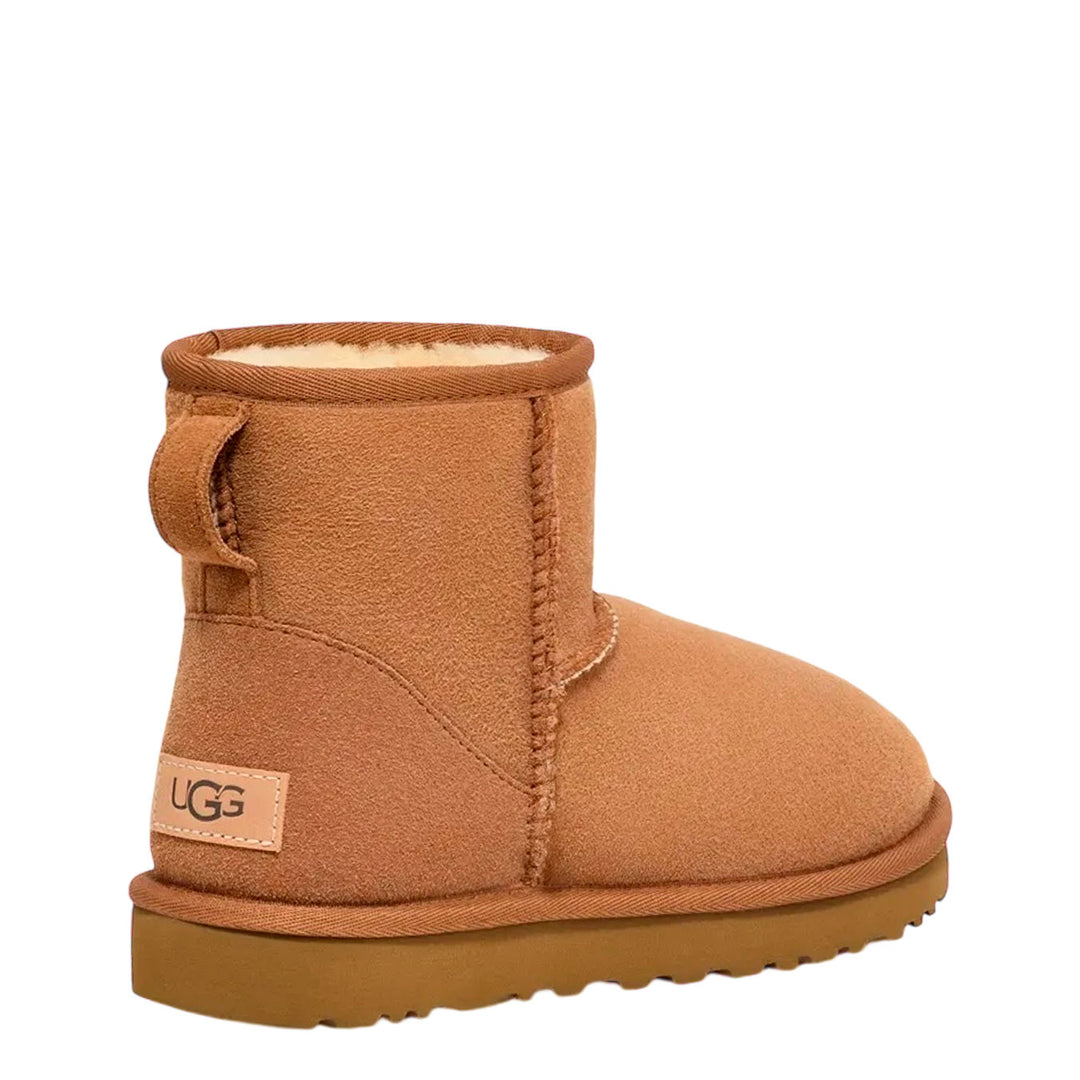 Ugg Stivali Donna, Classic Mini II, Camoscio e Montone, Chestnut