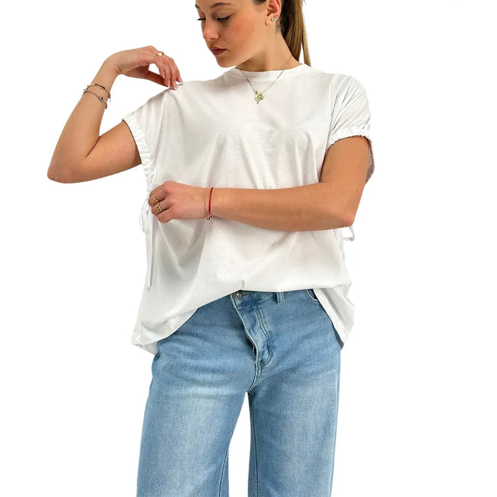 Ottod’Ame, T-Shirt, Donna, Girocollo, Cotone, Bianco