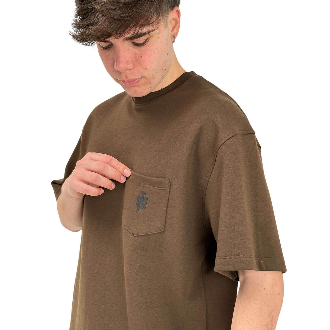 Imperial Maglia Uomo, T-Shirt, Girocollo, Cotone, Marrone