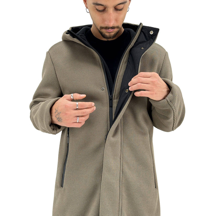 Markup, Parka, Uomo, Tessuto tecnico, Grigio