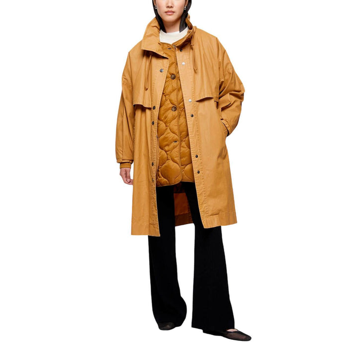 Oof Wear Women's Jacket, Long 9239, Waxed Cotton, Caramel