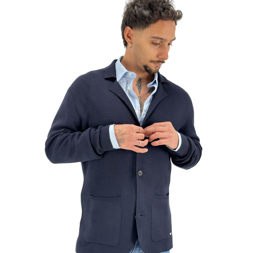 Markup, Maglia Giacca, Tessuto Misto, Blu