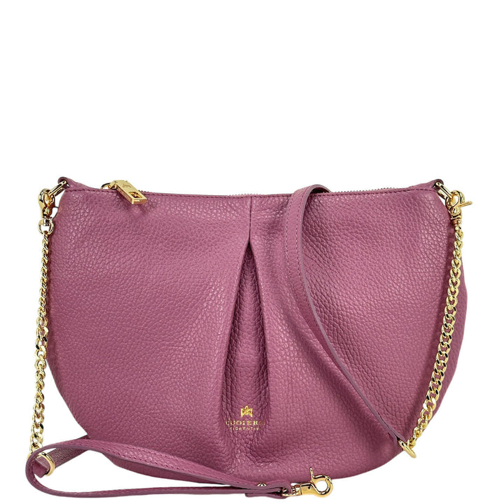 Cuoieria Fiorentina Emma Borsa Donna, Pouch Tracolla, Pelle, Rosa