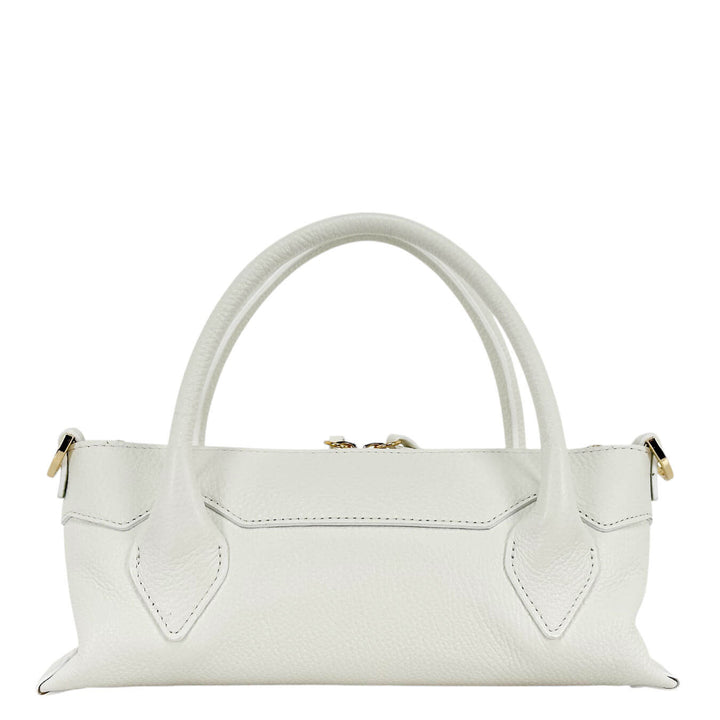 Cuoieria Fiorentina Holly Small Borsa Donna, Pelle, Bianco