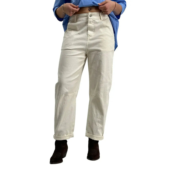 Kontatto, Pantaloni, Donna, Cotone, Avorio