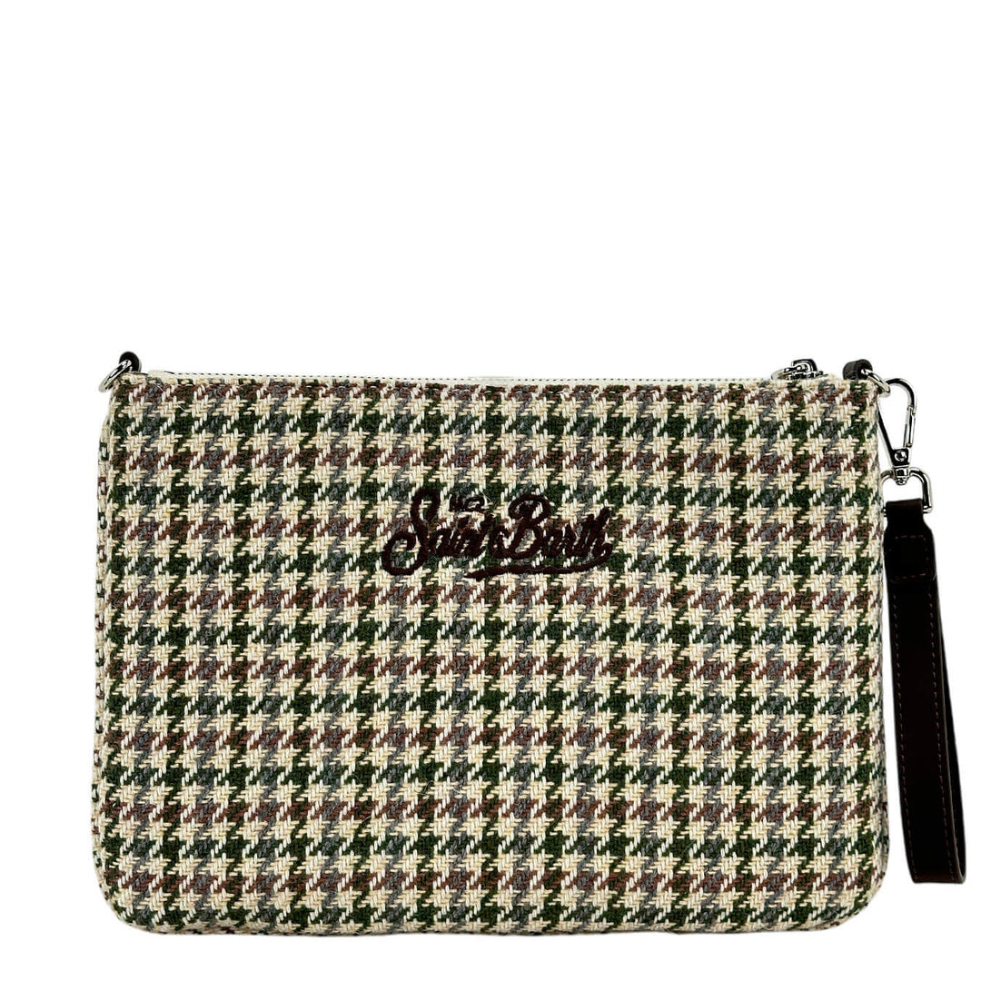 Mc2 Saint Barth Borsa Donna, Pouch a Tracolla Parisienne, Tweed, Beige