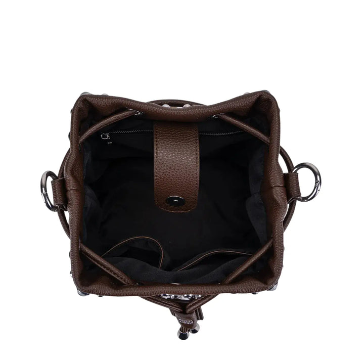 La Carrie, Secchiello, Donna, Ecopelle, Pietre, Marrone