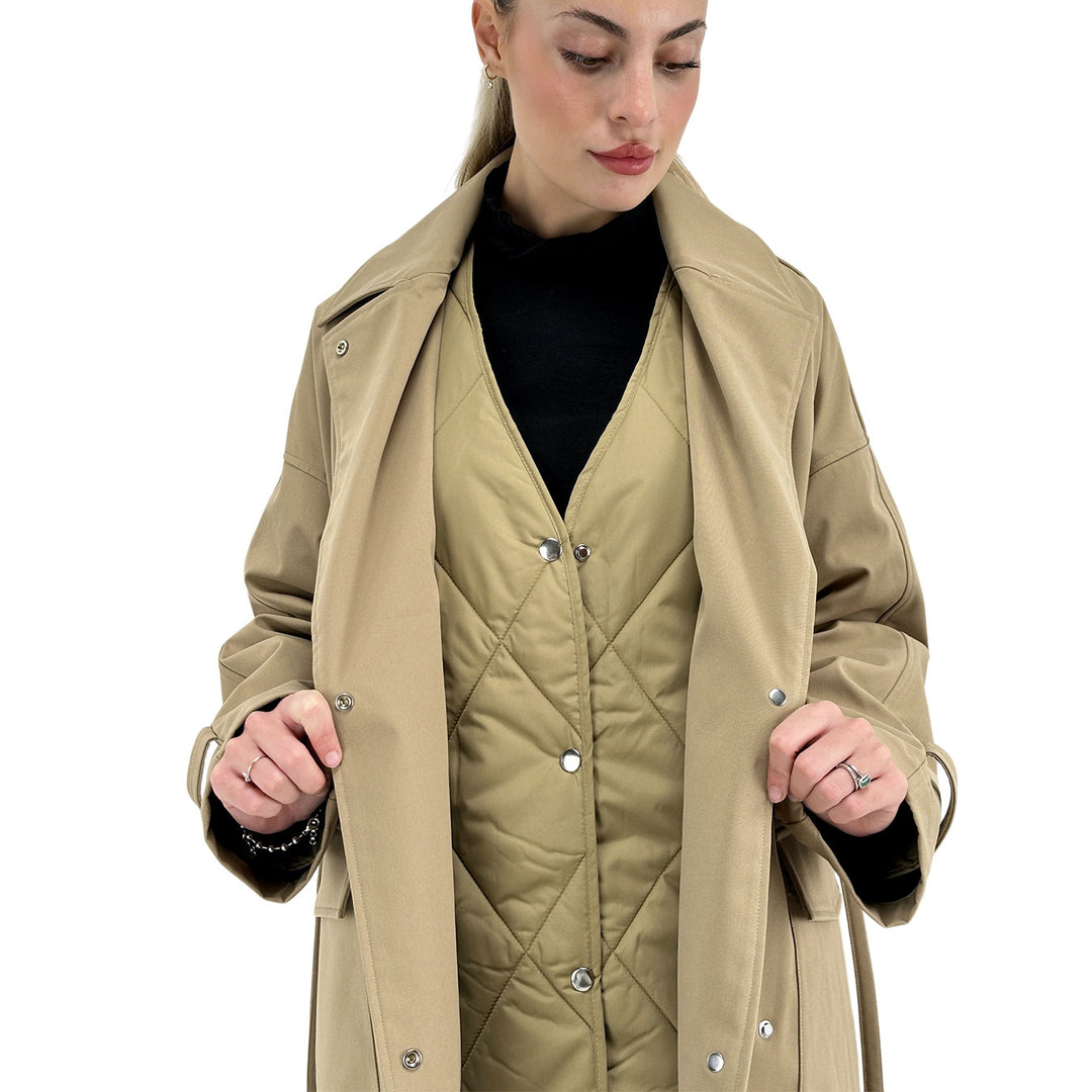 Oof Wear, Trench, Donna, Poliestere, Beige