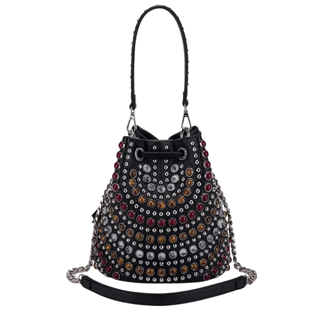 La Carrie, Secchiello, Donna, Ecopelle e Pietre, Nero