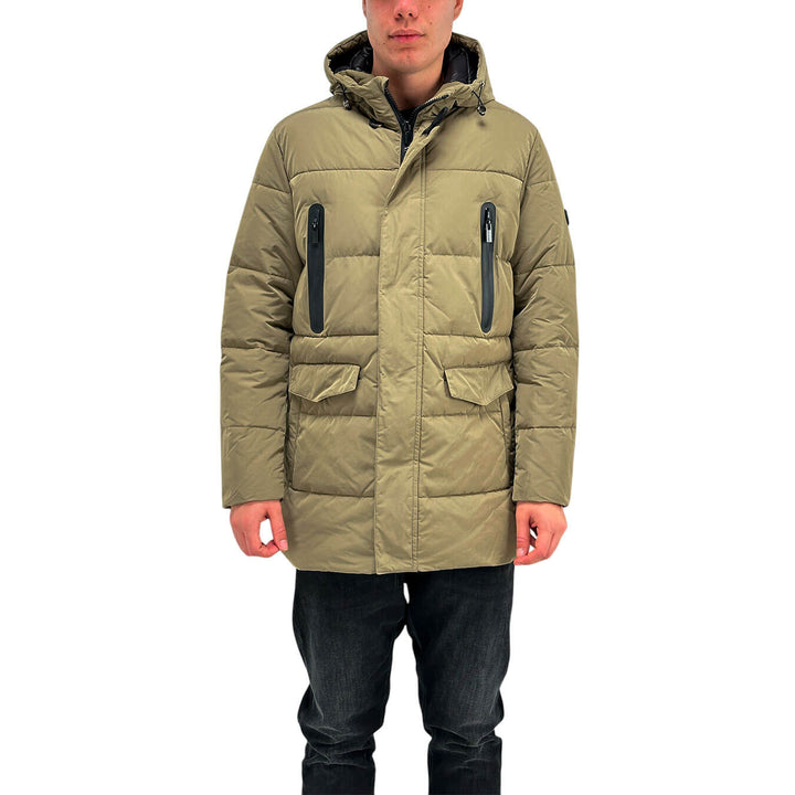 MarKup Giubbotto Uomo, Parka Trapuntato, Cappuccio, Beige