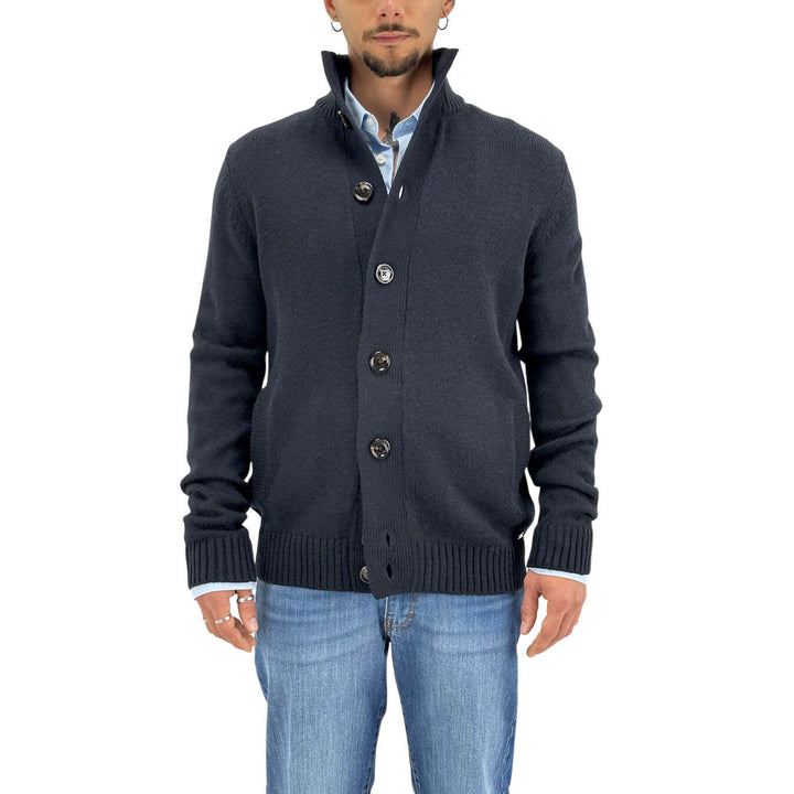 Markup, Cardigan, Uomo, Tessuto Misto, Blu
