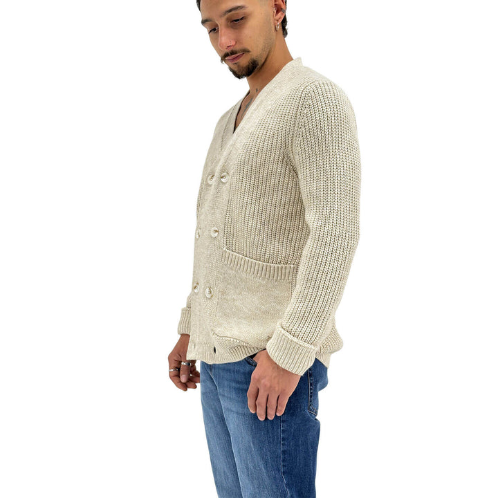 Markup, Cardigan, Uomo, Tessuto Misto, Beige