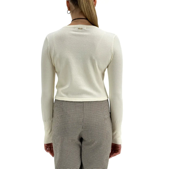 Koralline, Cardigan, Donna, Tessuto Misto, Panna