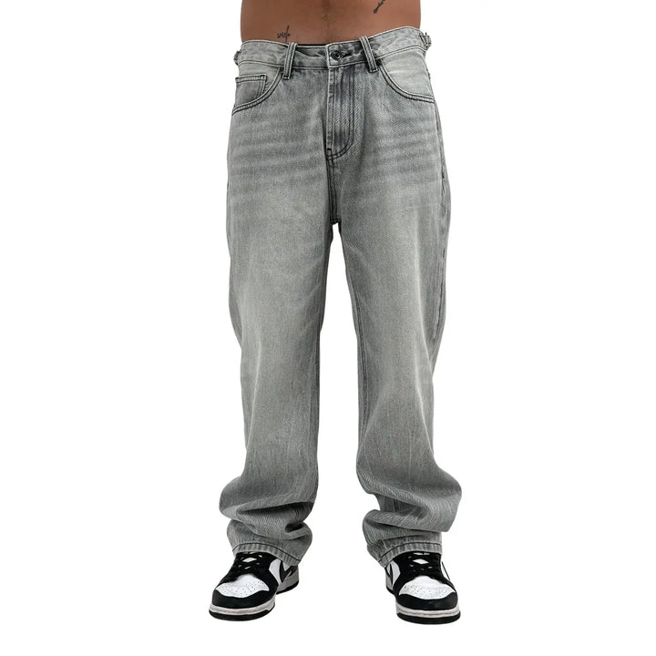 Rytual, Jeans, Straight Fit, Uomo, Cotone, Grigio