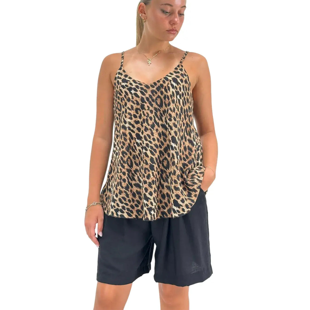 Bassini Top Donna Maculato con Spallini