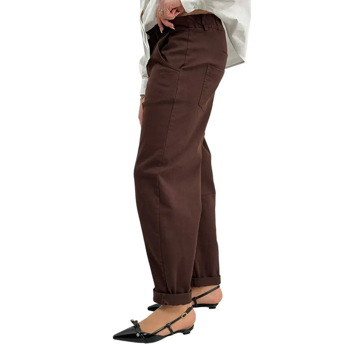 Kontatto, Pantaloni, Donna, Cotone, Moro