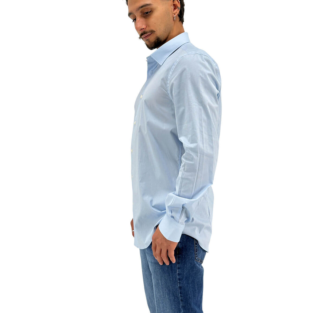 Markup, Camicia, Uomo, Cotone, Celeste