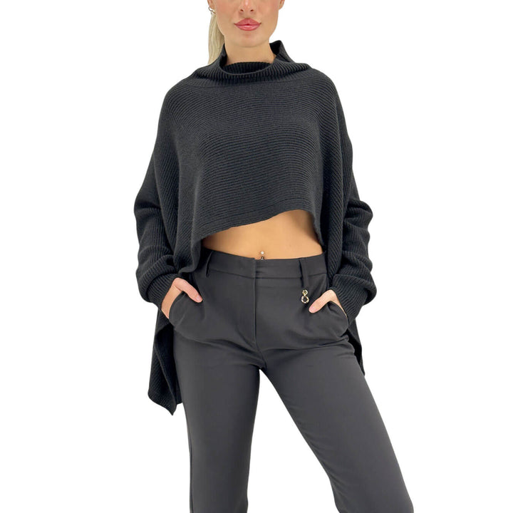 Relish, Maglia, Donna, Taso, Collo Alto, Acrilico, Nero