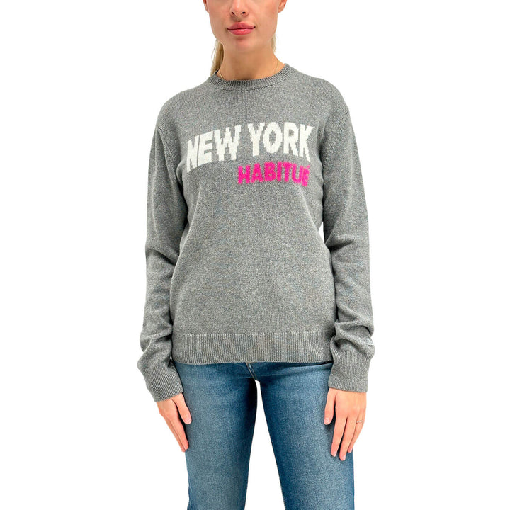 Mc2 Saint Barth Queen New York Maglia Donna, Misto Lana, Grigio