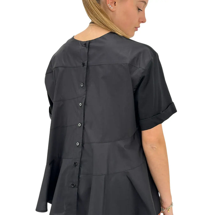 Meimeij, T-Shirt, Donna, Cotone, Nero