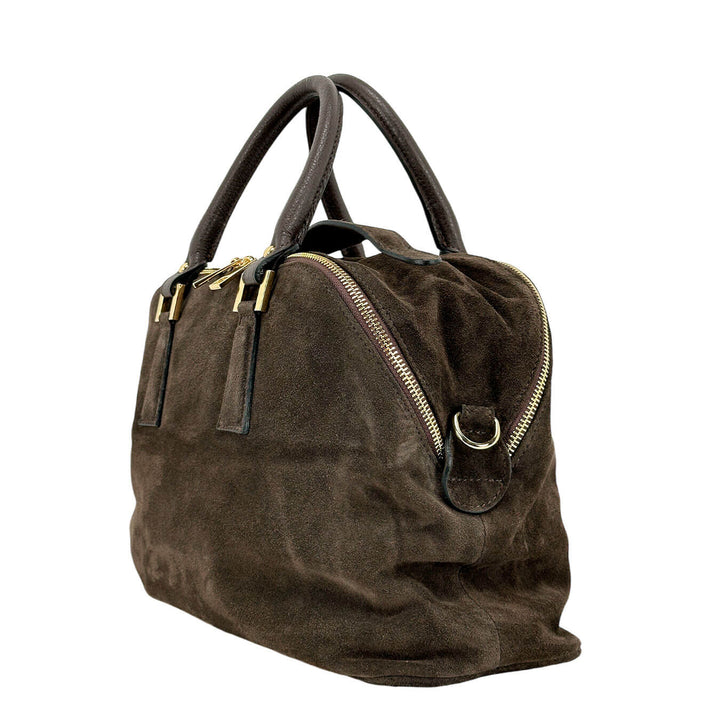 Avenue67 Fandango XS Borsa Donna, A Mano, Camoscio, Marrone