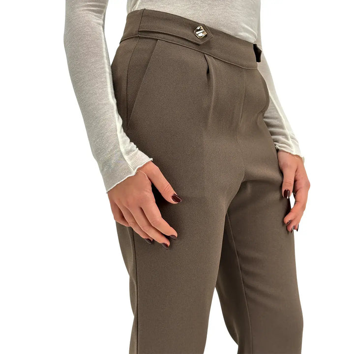 Koralline, Pantaloni, Donna, Poliestere, Marrone