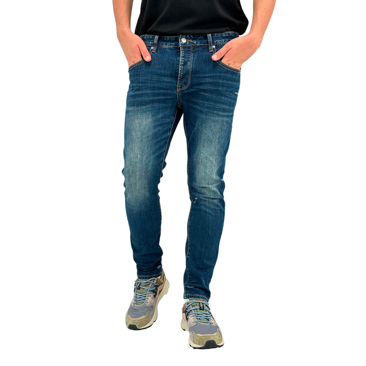 Imperial Pantaloni Uomo, Jeans, Denim, Chino, Cotone, Blu Scuro