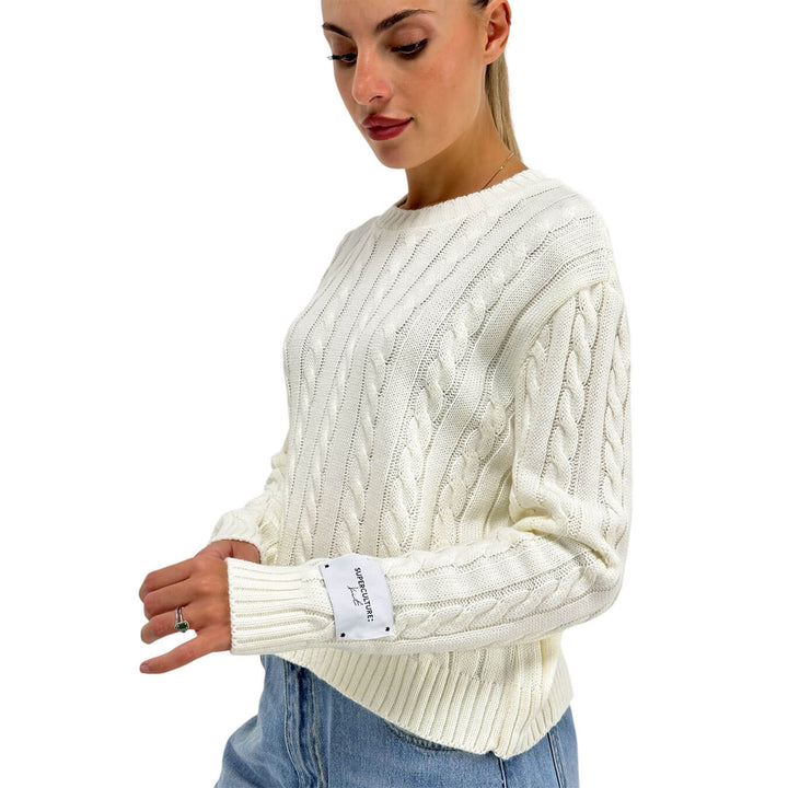Superculture, Maglia, Donna, Acrilico, Avorio
