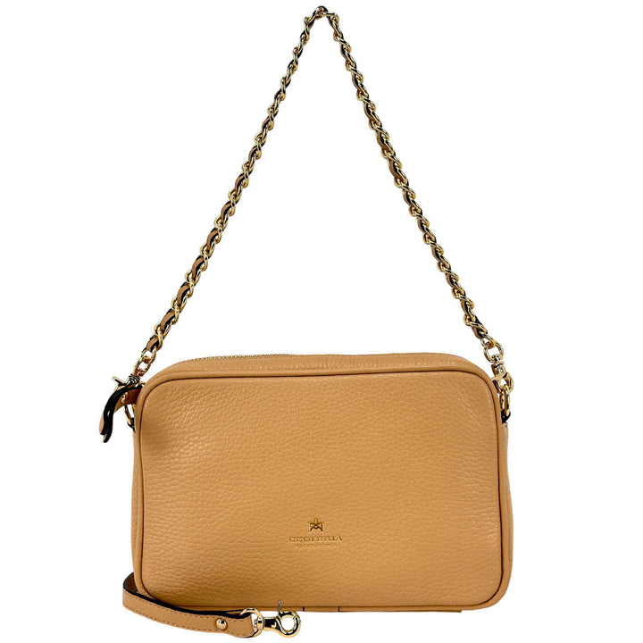 Cuoieria Fiorentina Women's Bag, Camera Bag, Leather, Beige