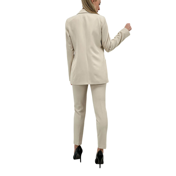 Kontatto Completo Donna, Giacca e Pantaloni, Slim Fit, Beige