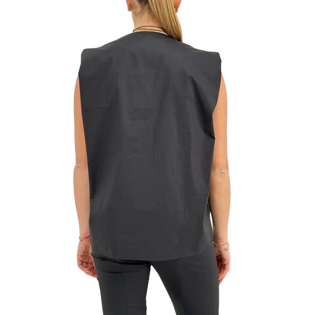 Meimeij, Blusa, Donna, Cotone, Nero
