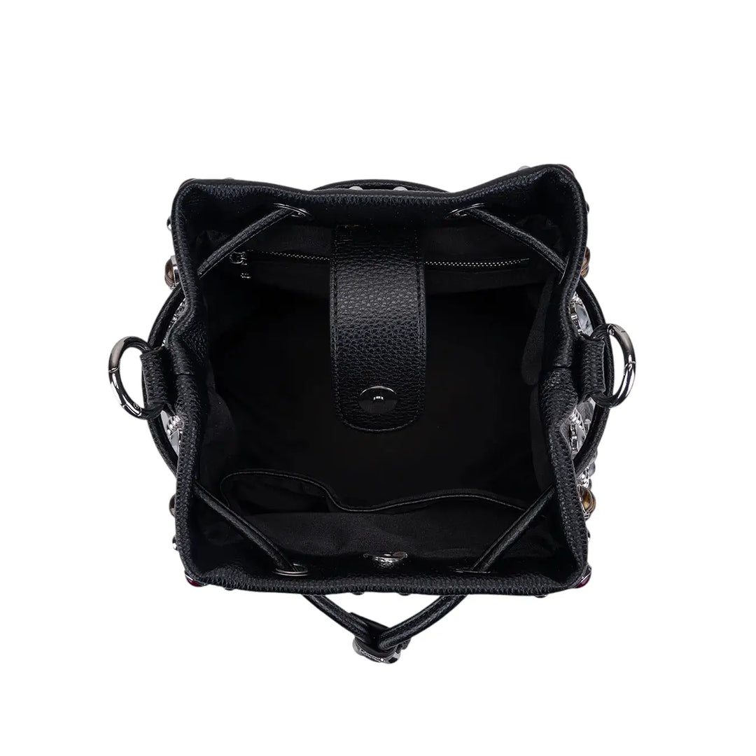 La Carrie, Secchiello, Donna, Ecopelle e Pietre, Nero