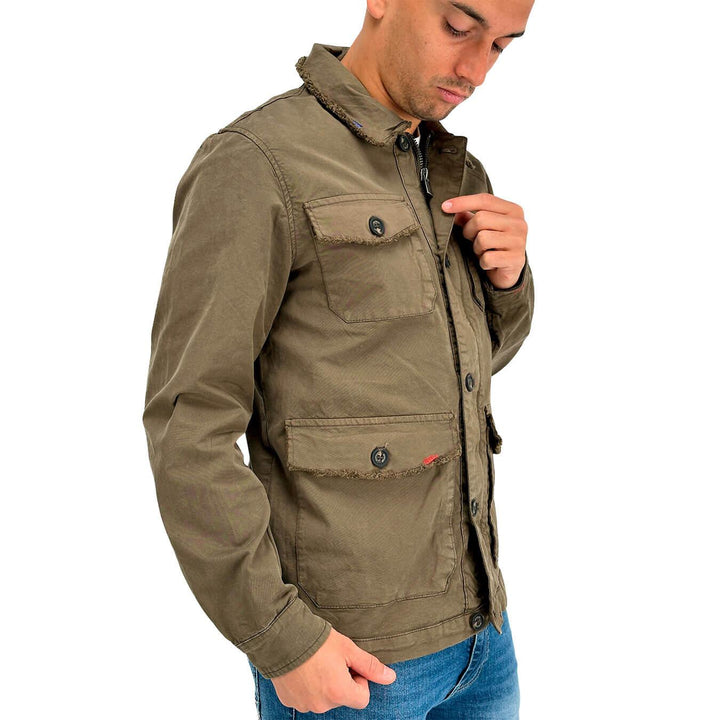 MarKup Men's Jacket, Biker Jacket, Ecological Twill, Slim, Pockets