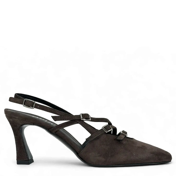 Ovyé, Décolleté, Donna, Pelle Scamosciata, Moro
