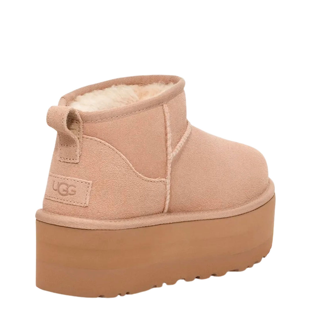 Ugg Stivali Donna, Classic Ultra Mini Con Plateau, Scamosciato, Sand