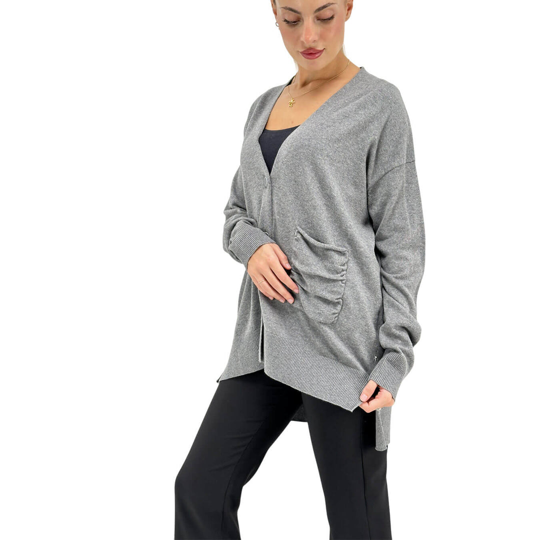 Relish, Cardigan, Donna, Salamina, Cotone, Grigio