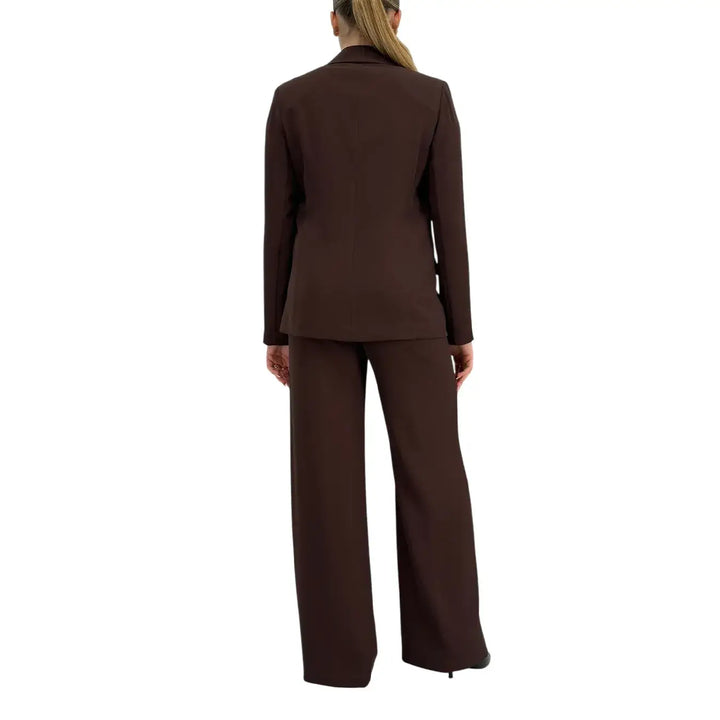 Kontatto, Completo, Donna, Giacca e Pantaloni, Monopetto, Cioccolato