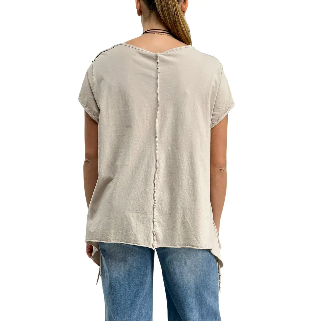 Bassini, T-Shirt, Donna, Cotone, Beige