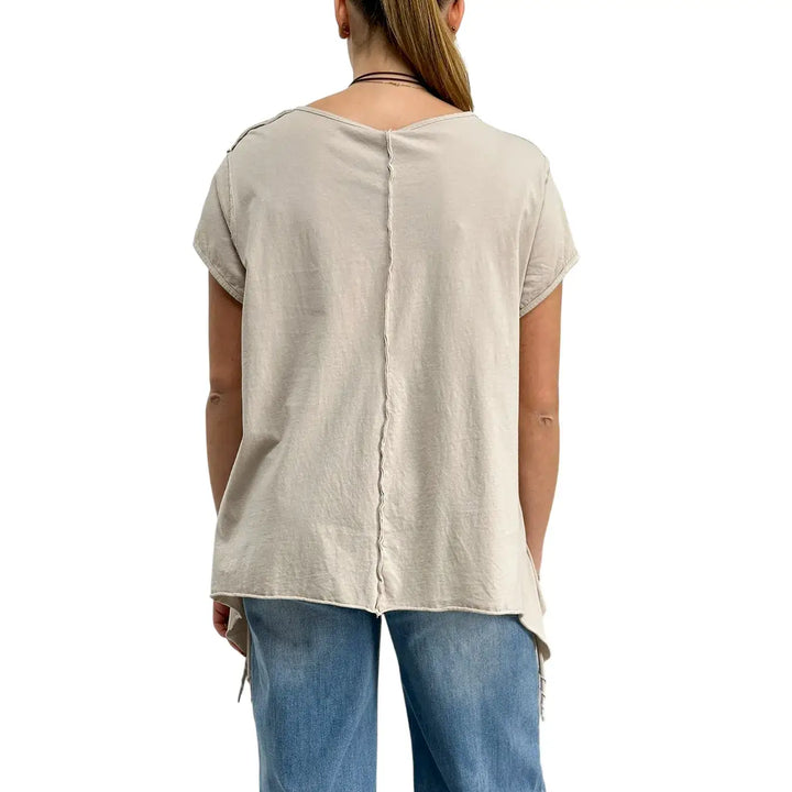 Bassini, T-Shirt, Donna, Cotone, Beige