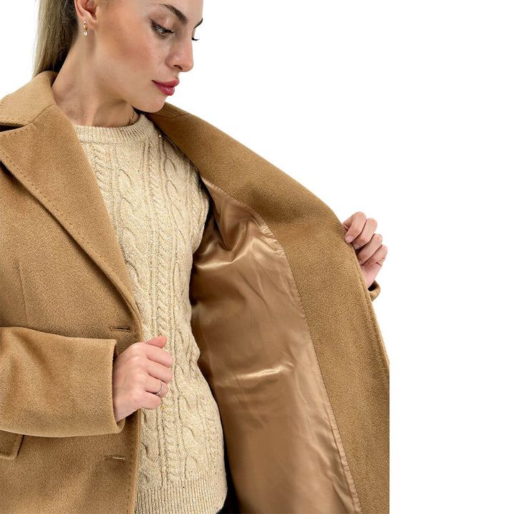 Markup, Cappotto, Donna, Tessuto Misto, Beige