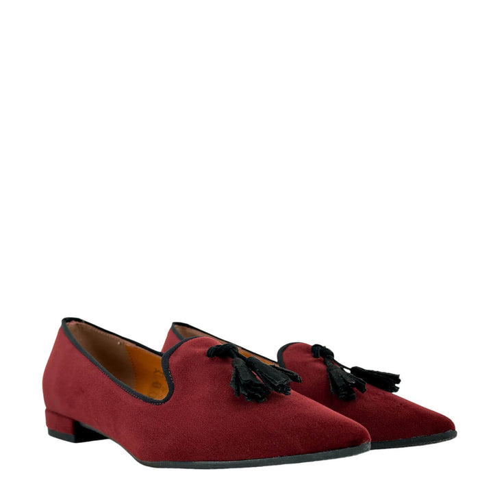 Divine Follie Scarpe Donna, Mocassino, Nappine Frontale, Rosso