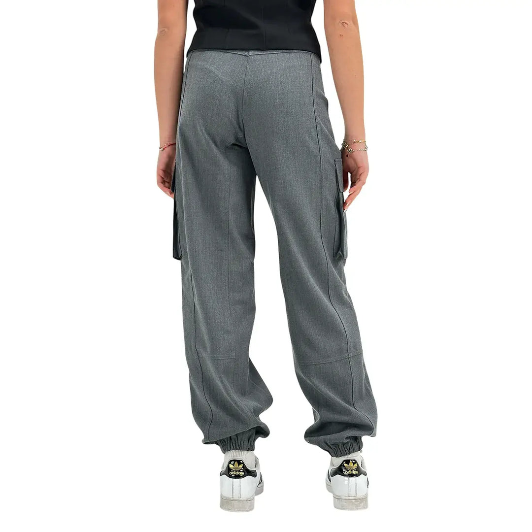 Koralline, Pantaloni Cargo, Donna, Tessuto Misto, Grigio