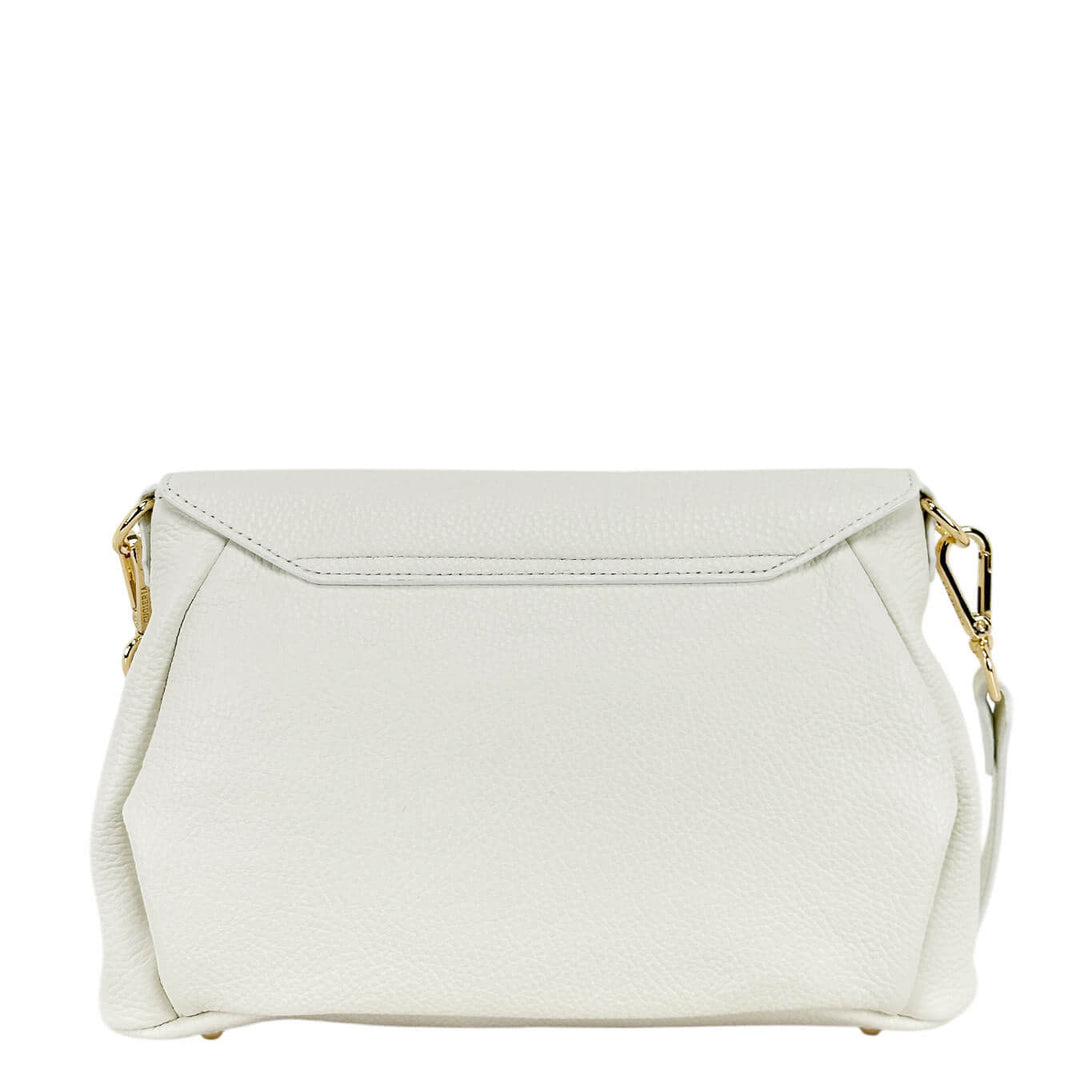 Cuoieria Fiorentina Carol Flap Bag Borsa Donna, Pelle, Bianco