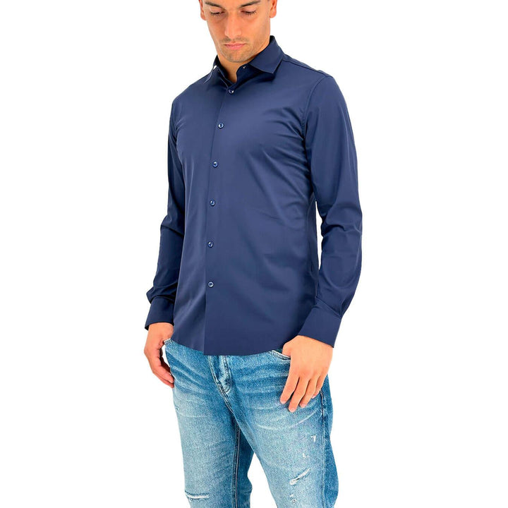 Unity Camicia Uomo, Colletto Classico, Tessuto Softech, Traspirante - BassiniBoutique.it